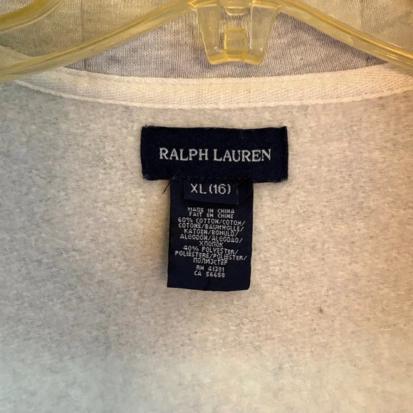 Ralph Lauren Light Gray Ruffle Sweater - Picture 2 of 7